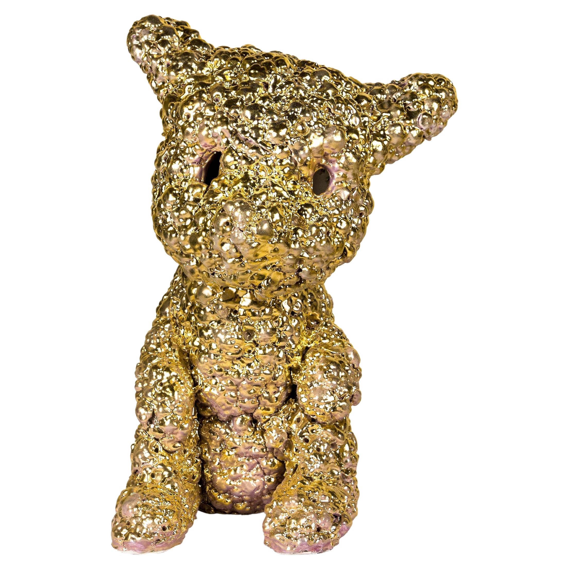 Kim Simonsson Sculpture "Golden Dog", circa 2020, Finland