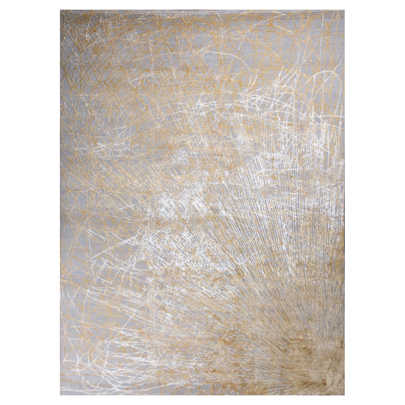 Bobyrug’s Beautiful New Hand Knotted, modern Abstract Design Rug For Sale