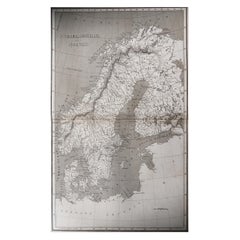 Antike Karte von Schweden, Dänemark und Norwegen, Pflanzgefäßschmied. Datiert 1810.