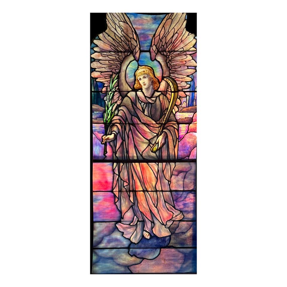 Important Tiffany Studios Figural Stained Glass Window at 1stDibs