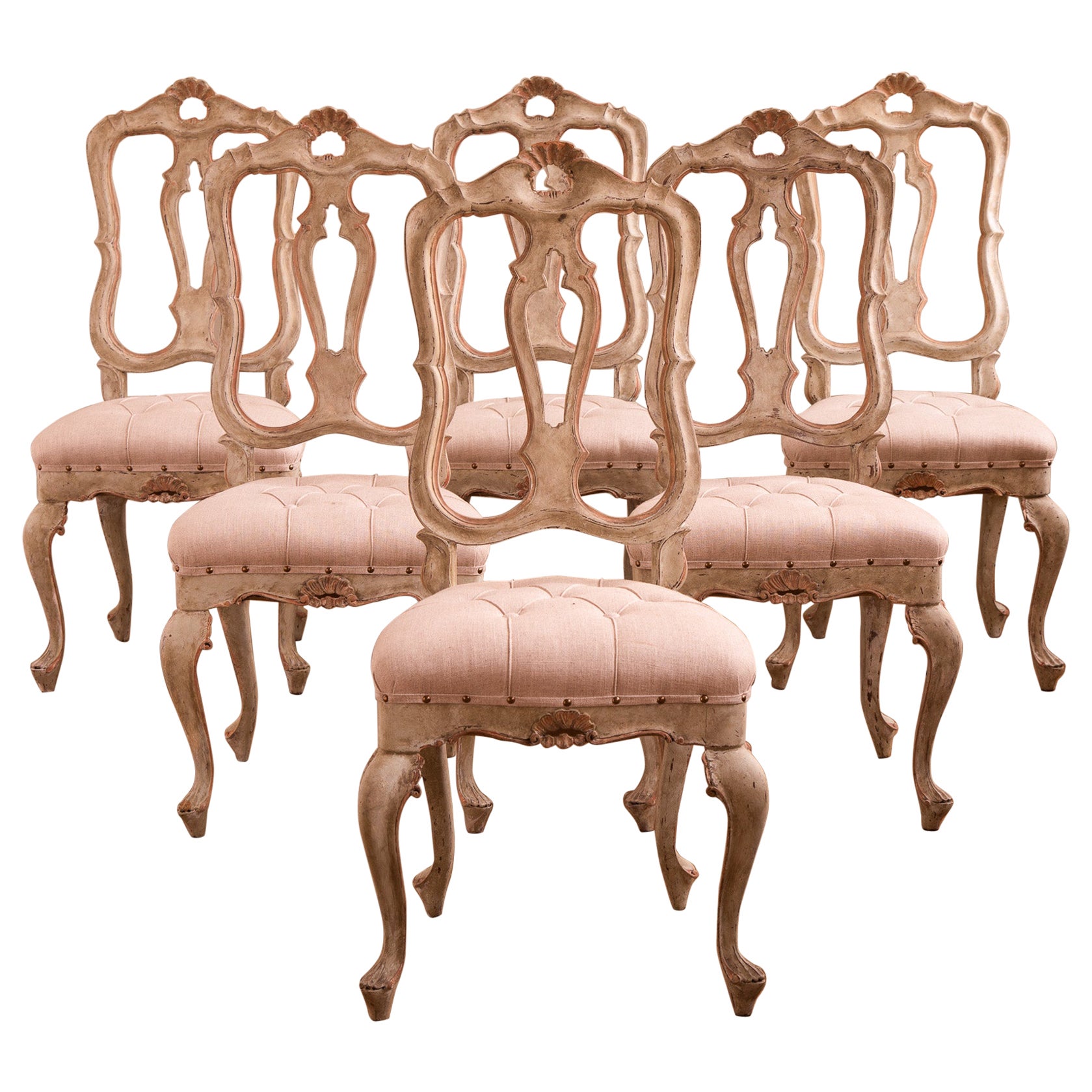 Set of Six Venetian Dining Chairs