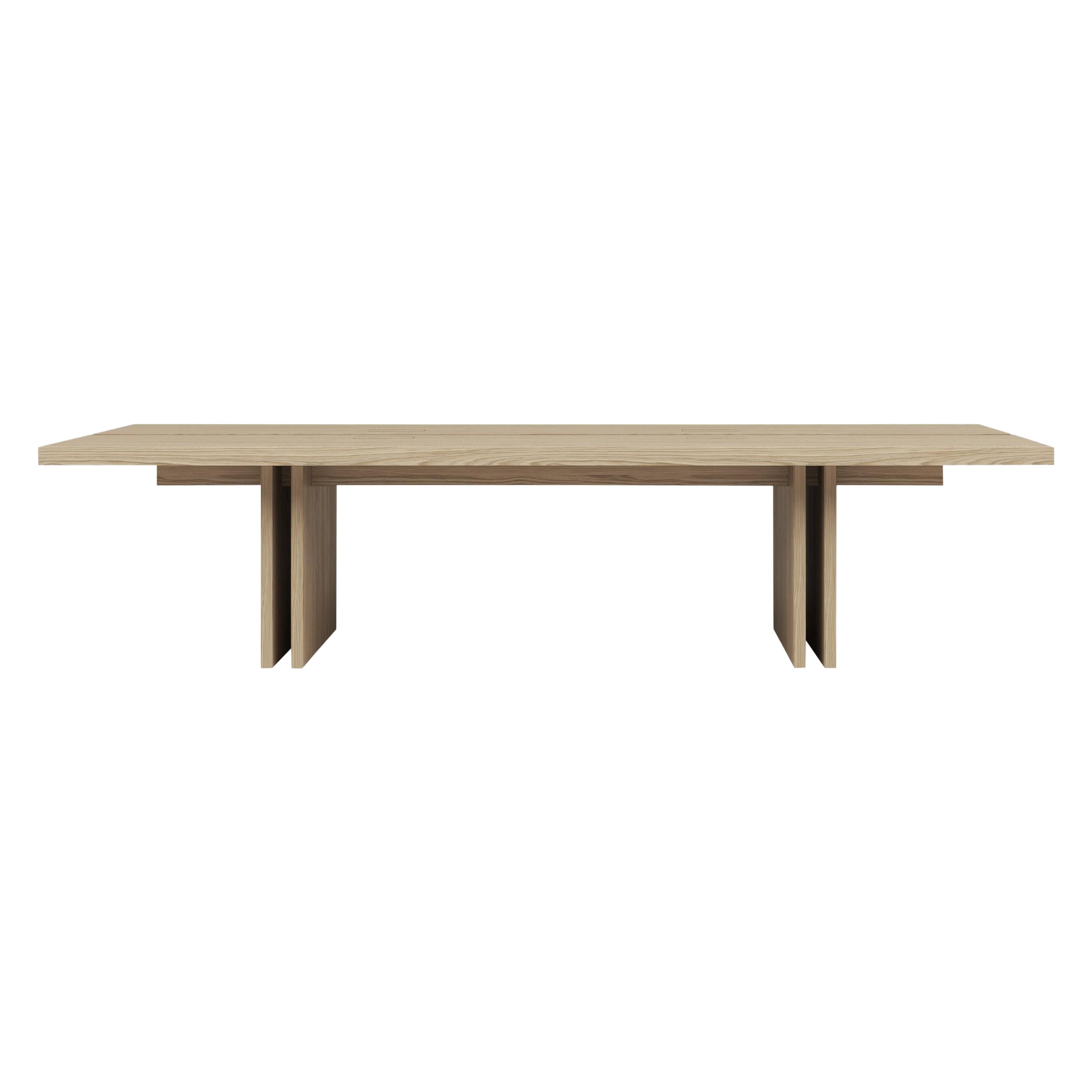 Rift Wood Dining Table by Andy Kerstens For Sale