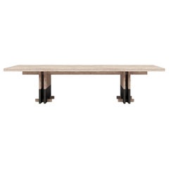 Rift Travertino Gririo Dining Table by Andy Kerstens