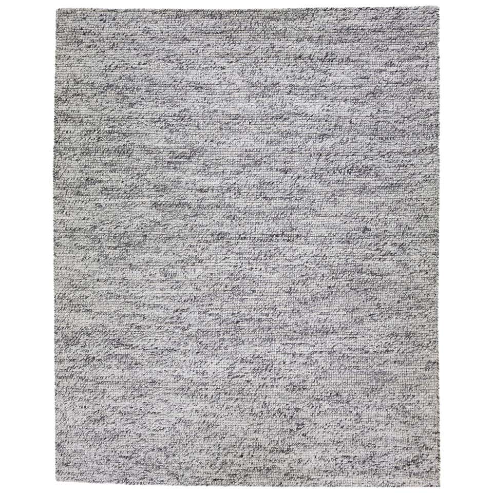 Modern Oversize Handmade Felted Wool Rug In Gray Color By Apadana For ...
