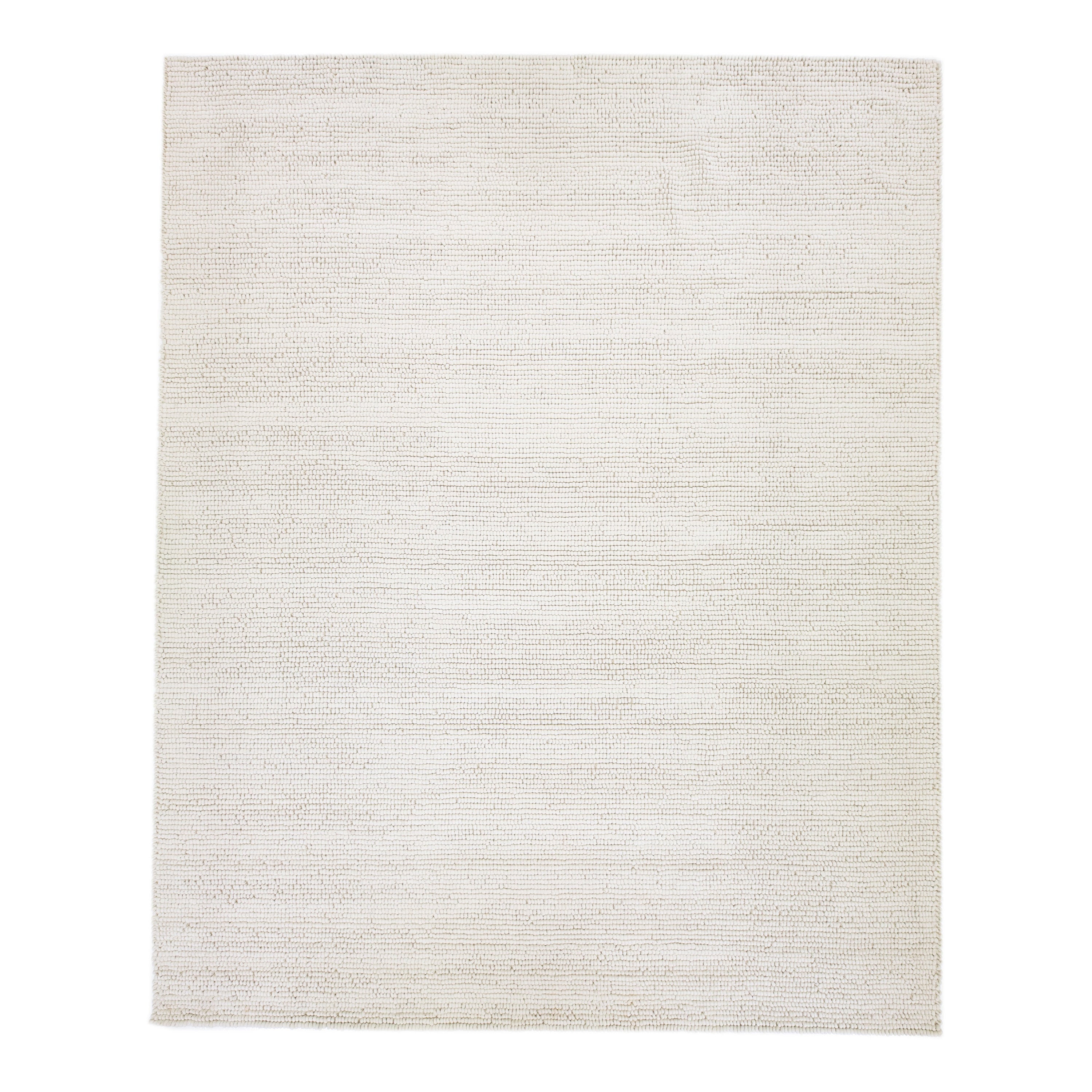 Ivory Contemporary Felted Handmade Oversize Wool Rug by Apadana For Sale