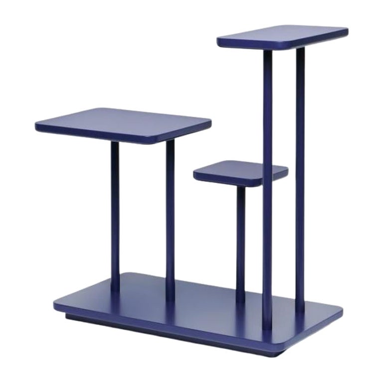 Isolette, table d'appoint en acier bleu de l'Atelier Ferraro en vente