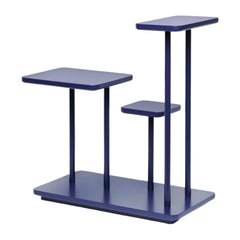 Isolette, table d'appoint en acier bleu de l'Atelier Ferraro