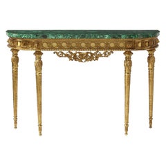 Table de porche en bronze avec malachite par Artiss