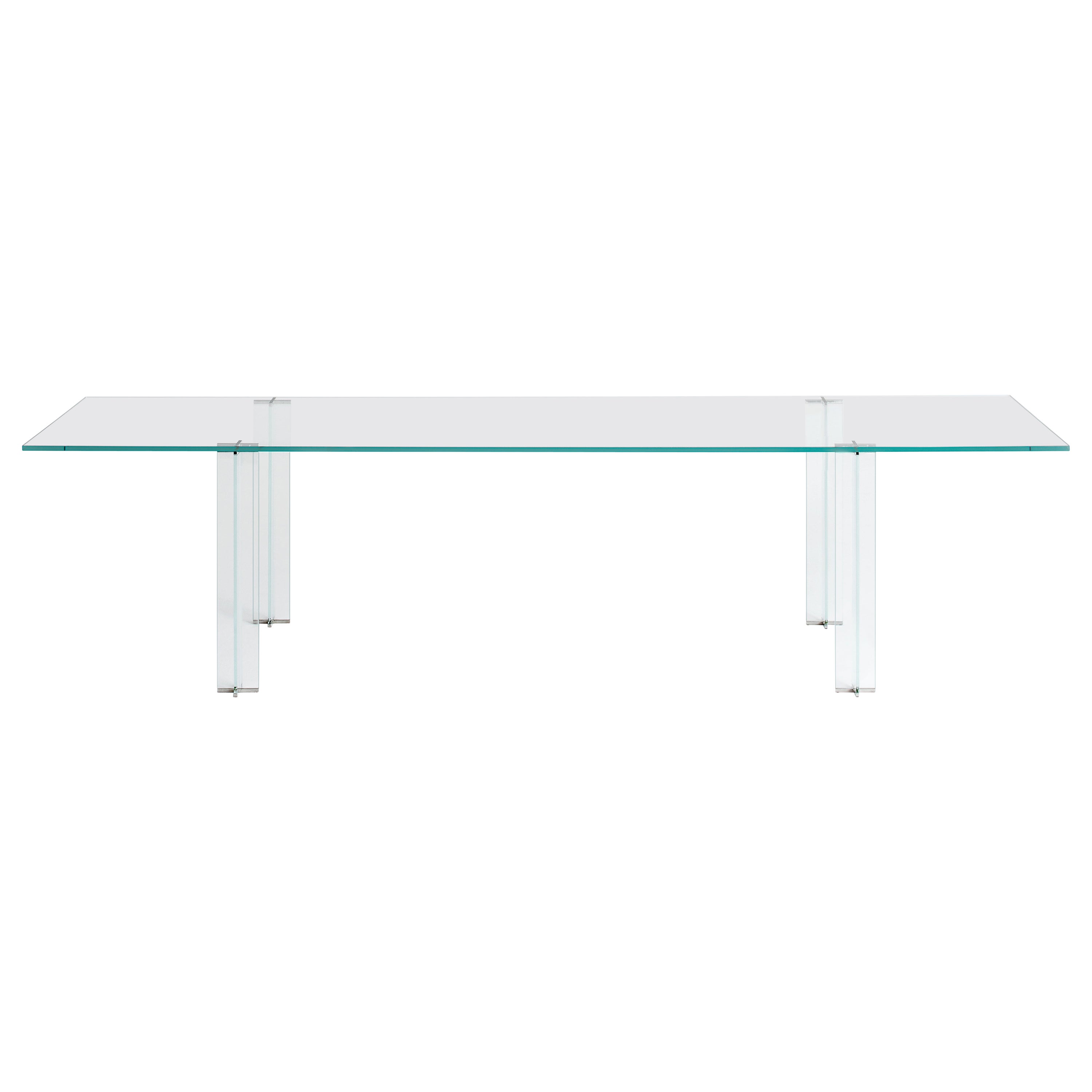 X-T Rectangular Dining Table Designed by Piero Lissoni for Glas Italia