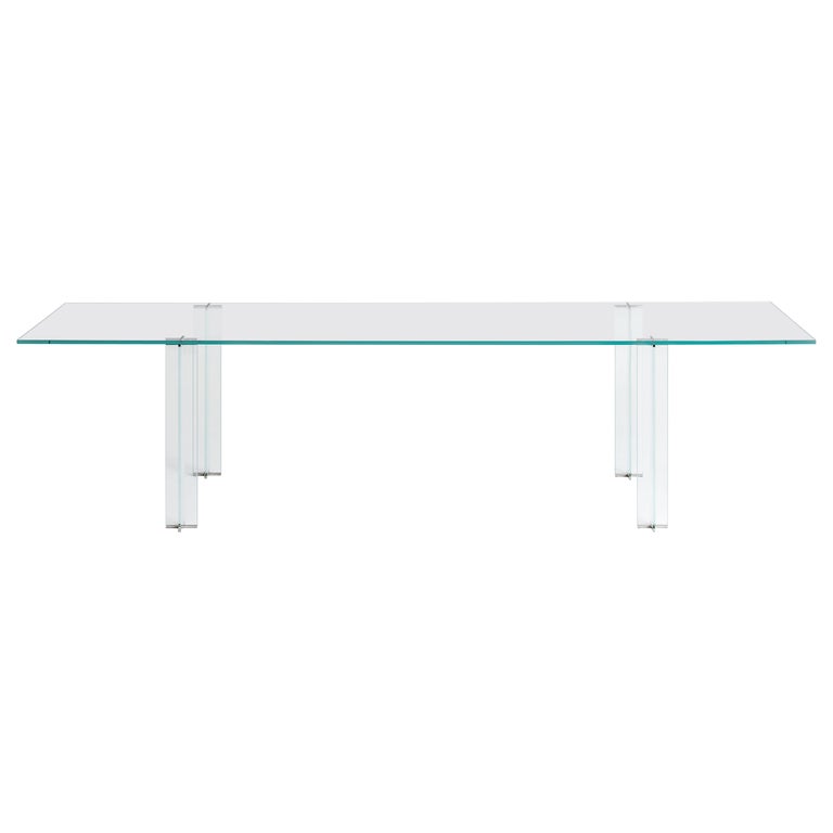 X-T Rectangular Dining Table Designed by Piero Lissoni for Glas Italia For Sale