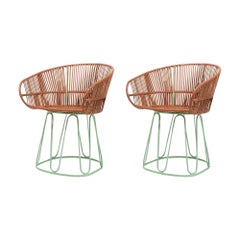 Set of 2 Circo Dining Chair Leather by Sebastian Herkner