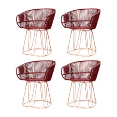 Set of 4 Purple Circo Dining Chair by Sebastian Herkner