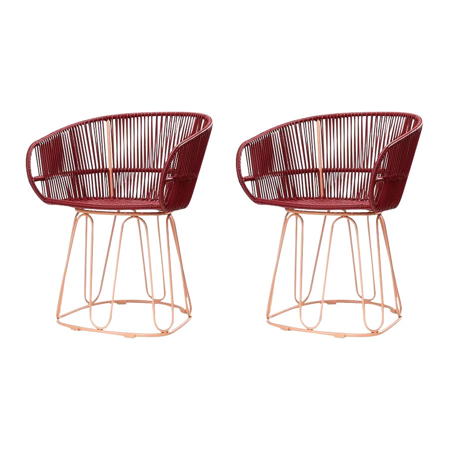 Set of 2 Purple Circo Dining Chair by Sebastian Herkner For Sale