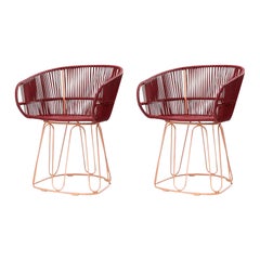 Set of 2 Purple Circo Dining Chair by Sebastian Herkner