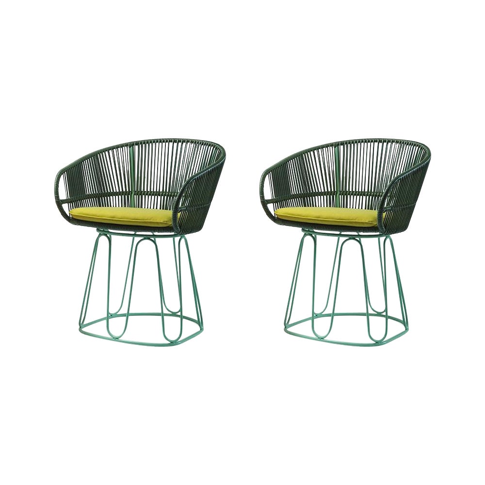Set of 2 Olive Circo Dining Chair by Sebastian Herkner For Sale