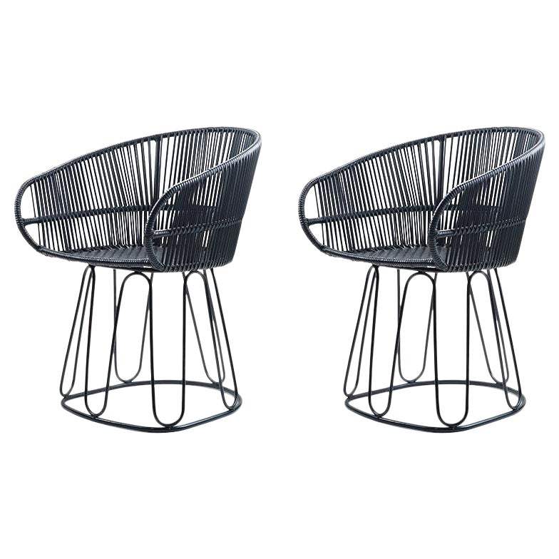Set of 2 Black Circo Dining Chair by Sebastian Herkner For Sale