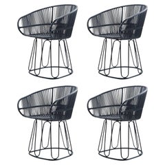 Set of 4 Black Circo Dining Chair by Sebastian Herkner