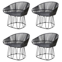 Set of 4 Circo Lounge Chair Leather by Sebastian Herkner