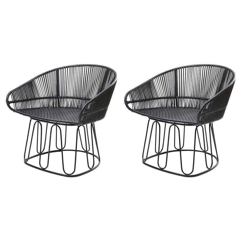 Set of 2 Circo Lounge Chair Leather by Sebastian Herkner