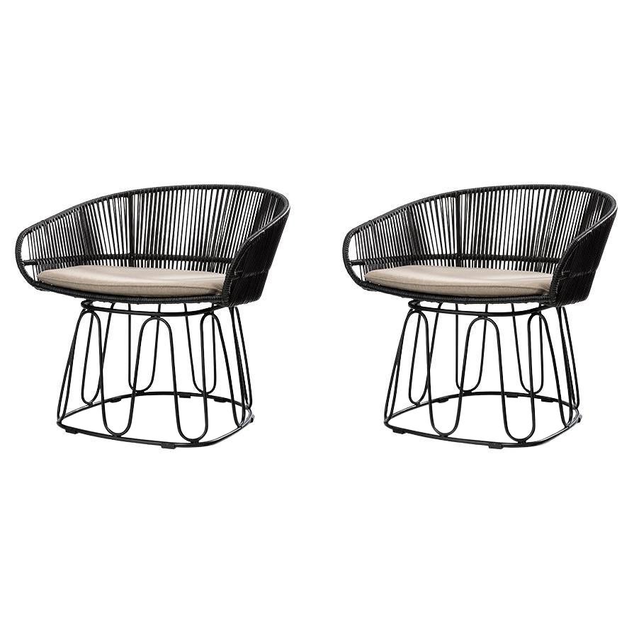 Set of 2 Black Circo Lounge Chair by Sebastian Herkner For Sale