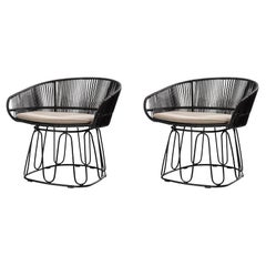 Set of 2 Black Circo Lounge Chair by Sebastian Herkner
