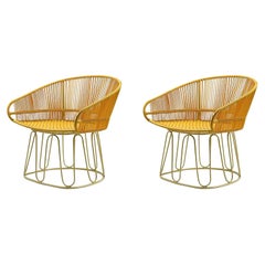 Set of 2 Honey Circo Lounge Chair by Sebastian Herkner