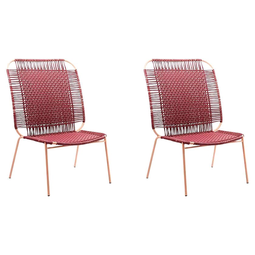 Set of 2 Purple Cielo Lounge High Chair by Sebastian Herkner