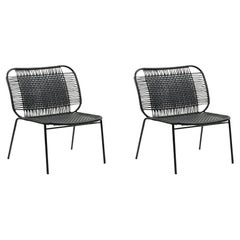 Ensemble de 2 chaises basses Cielo noires de Sebastian Herkner