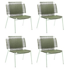 Set of 4 Olive Cielo Lounge Low Chair by Sebastian Herkner