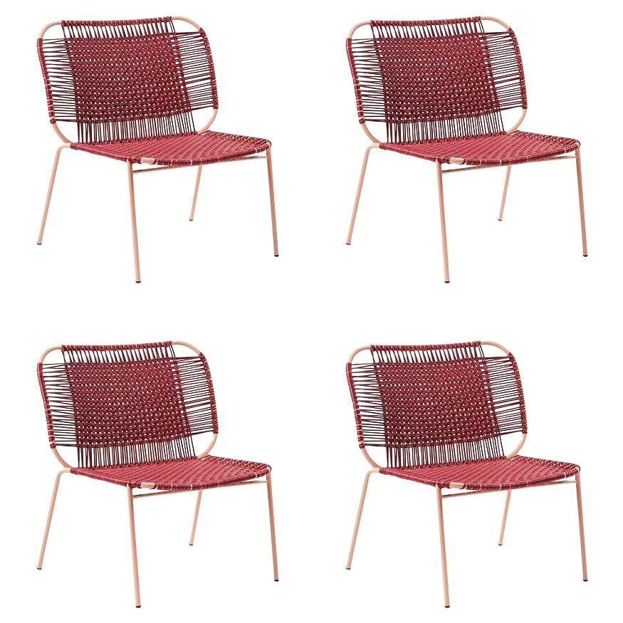 Set of 4 Purple Cielo Lounge Low Chair by Sebastian Herkner