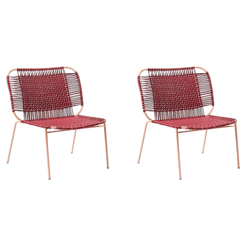 Set of 2 Purple Cielo Lounge Low Chair by Sebastian Herkner For Sale
