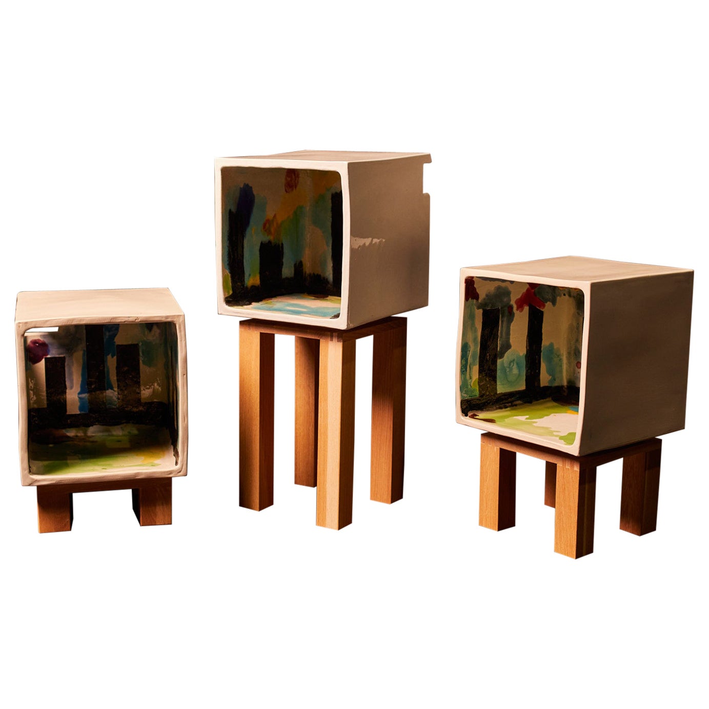 Inquadrato Series of Cabinets Designed by Ennio Nonni for Fragiledizioni, 2022 For Sale