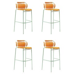 Set of 4 Honey Cielo Bar Stool by Sebastian Herkner