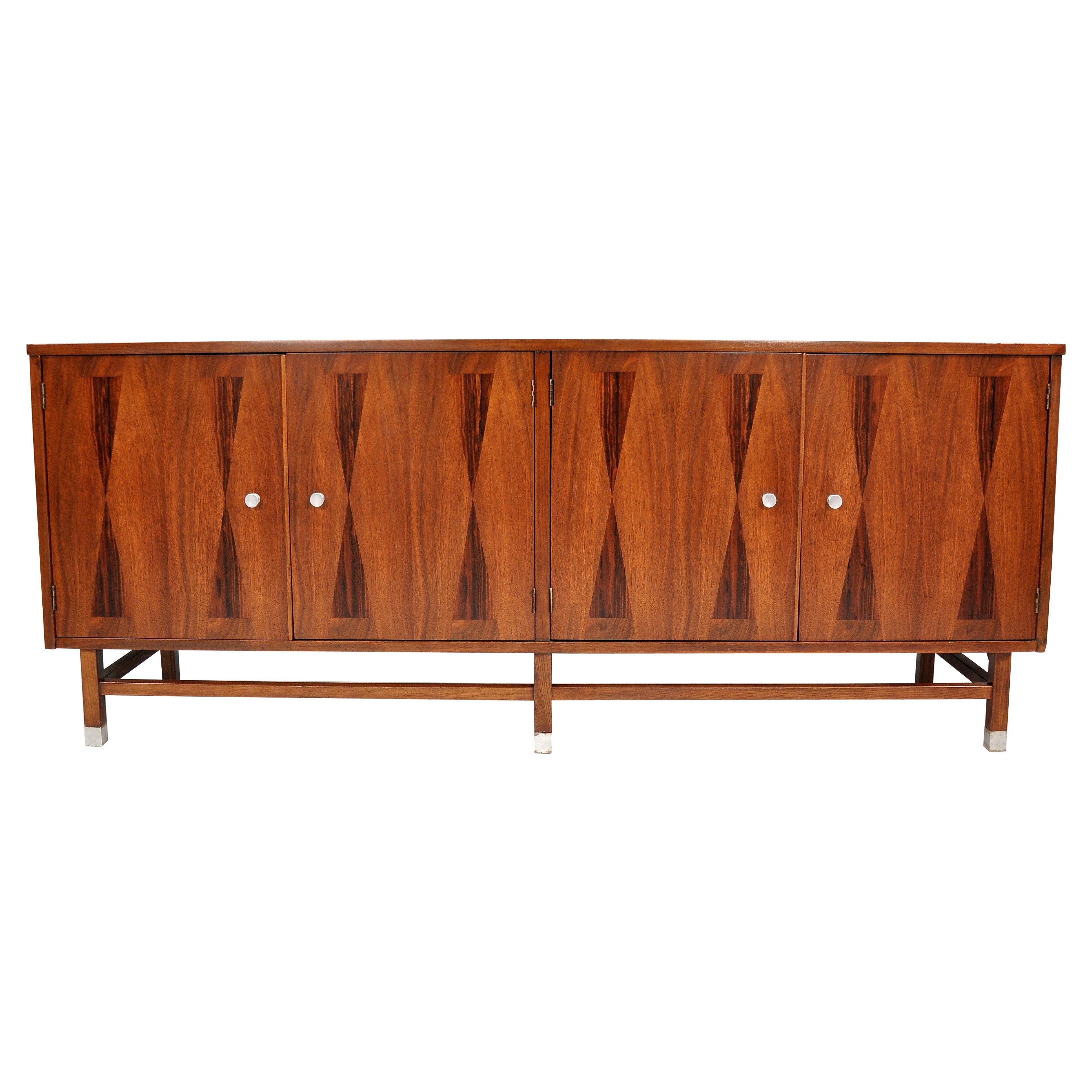 Stanley Walnut and Rosewood Credenza