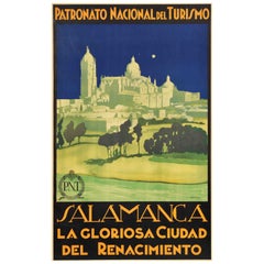 Original Vintage Travel Poster Salamanca City Of Renaissance PNT Spain Cathedral
