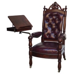 19th Century American Mahogany Reading / Library Chair