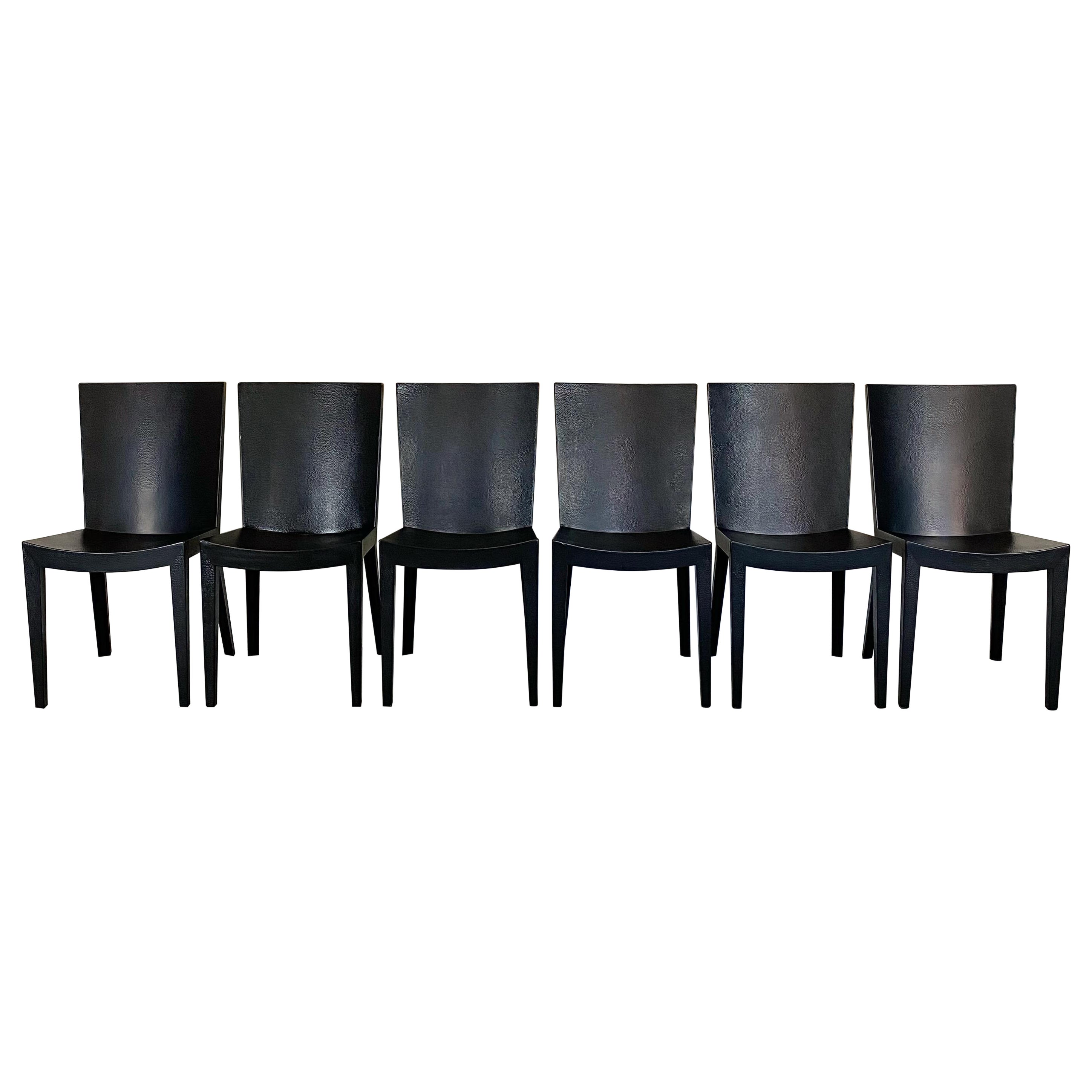 JMF Dining Chairs by Karl Springer, Set of 6 For Sale
