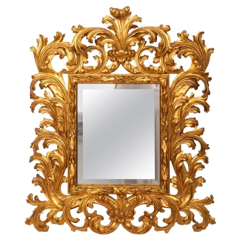 Italian Baroque Revival Gilt Wood Mirror