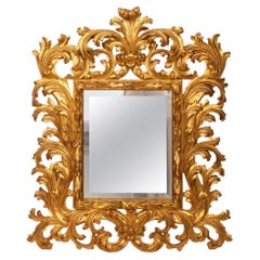 Vintage Italian Baroque Revival Gilt Wood Mirror