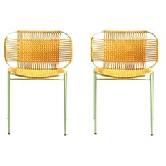 Set of 2 Honey Cielo Stacking Chair by Sebastian Herkner
