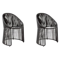 Set of 2 Black Cartagenas Dining Chair by Sebastian Herkner