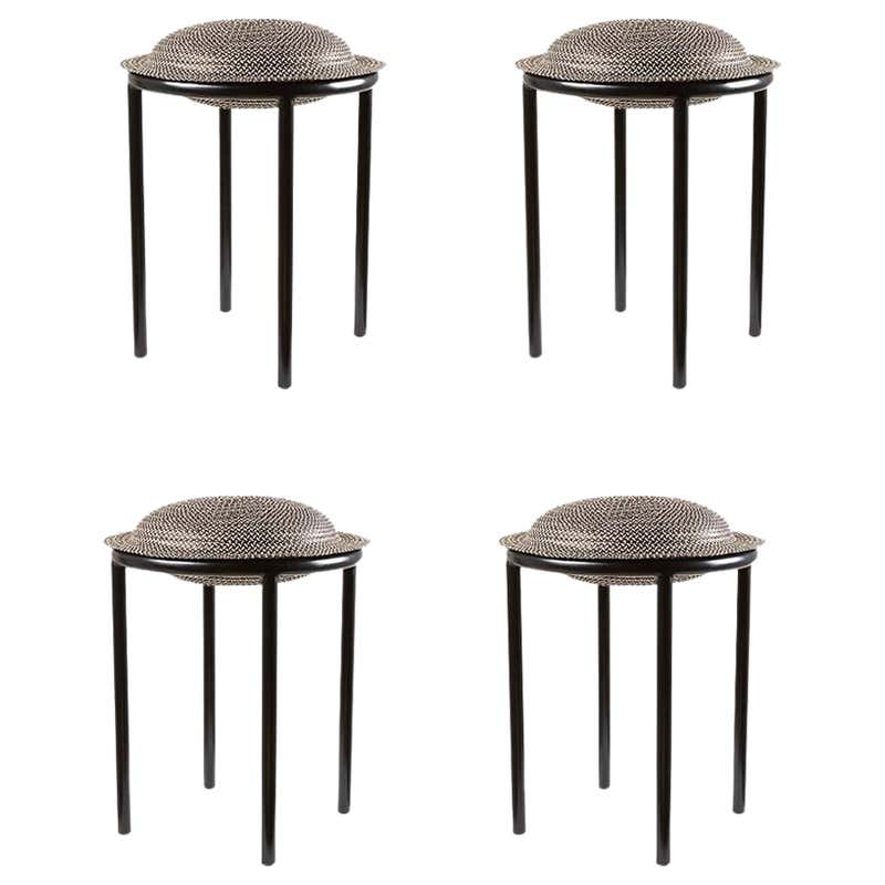 COR Drop Designer Fabric Stool Blue Pauline Deltour Stool For Sale at ...