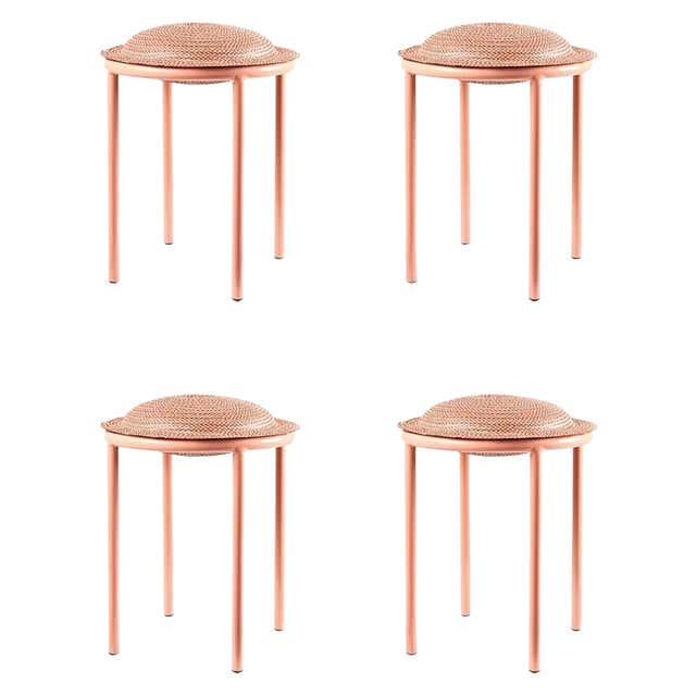 COR Drop Designer Fabric Stool Blue Pauline Deltour Stool For Sale at ...