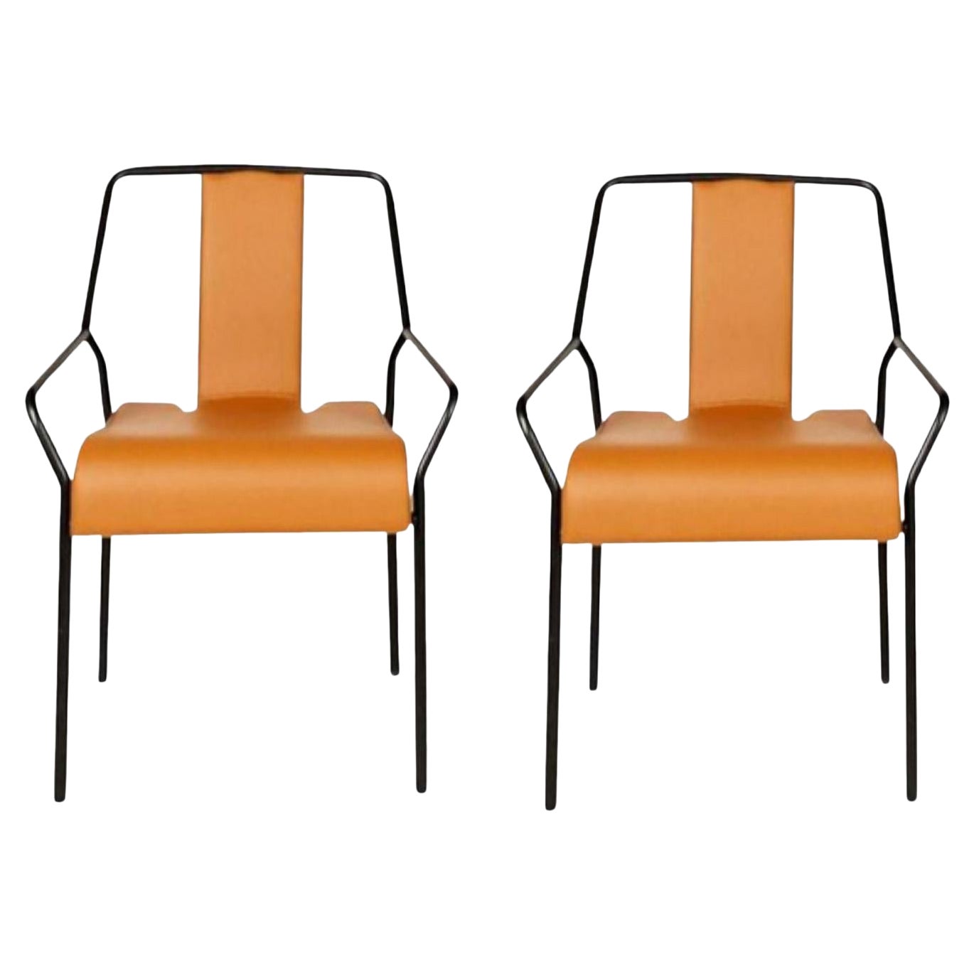 Set of 2 Upholstered Dao Chairs by Shin Azumi For Sale