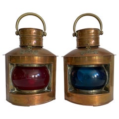 19th Century English Copper Ship Lanterns