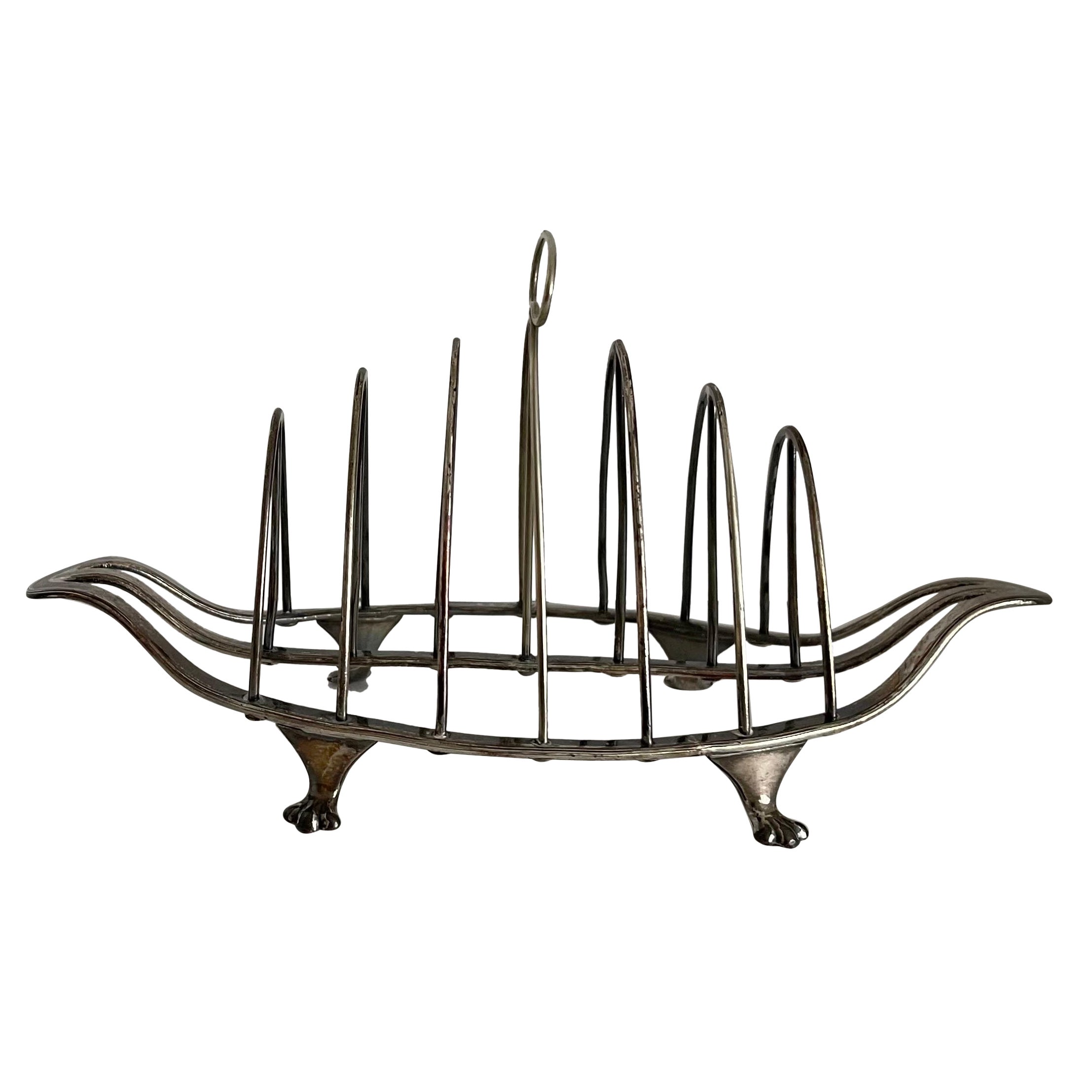 Antique English Silverplated Toast Rack 