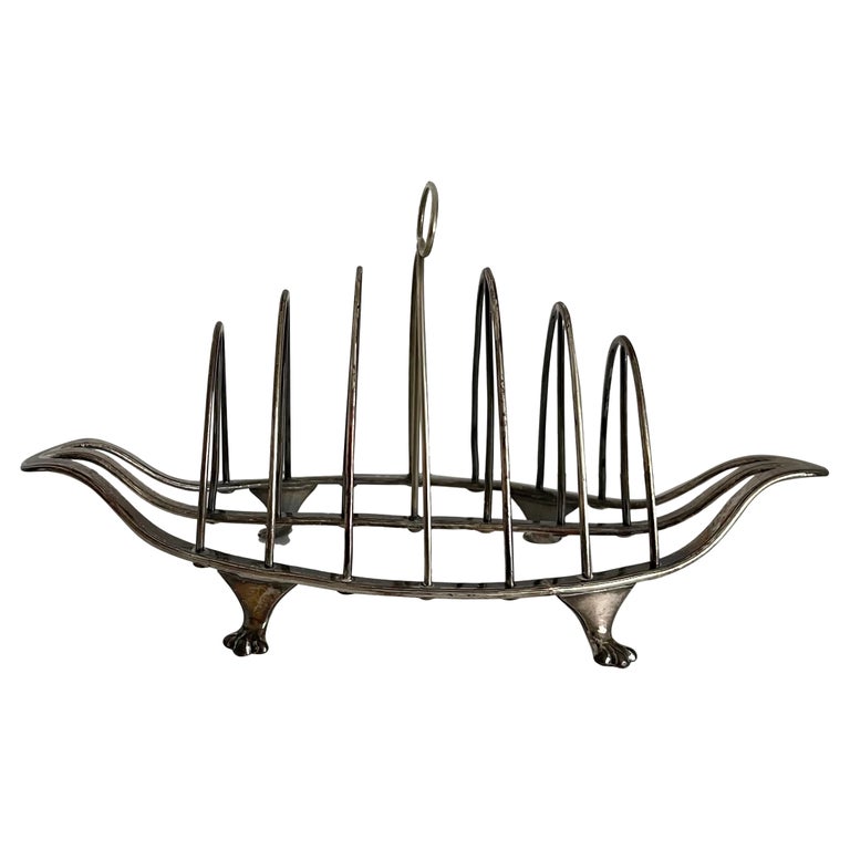 Antique English Silverplated Toast Rack For Sale at 1stDibs