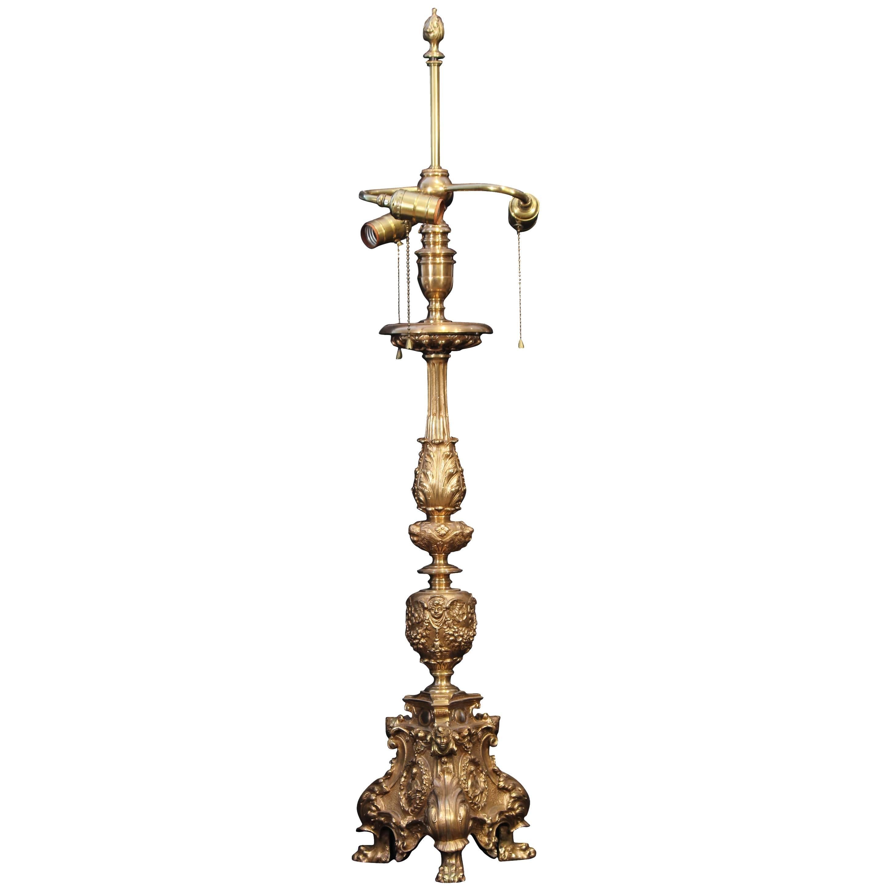  Classical Bronze  Table Lamp 39" Tall