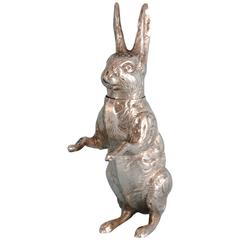 Edwardian Sterling Silver Novelty Pepper Pot Shaped as a Hare