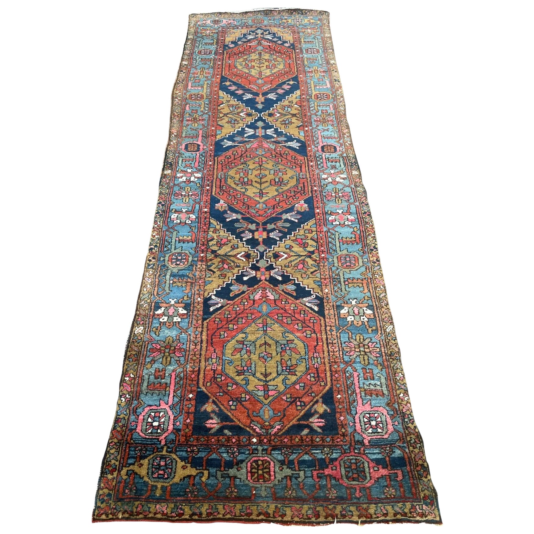 Magnificent Antique Rug in Pastels with Every Color and Detail, circa ...